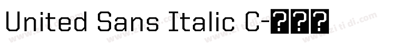 United Sans Italic C字体转换